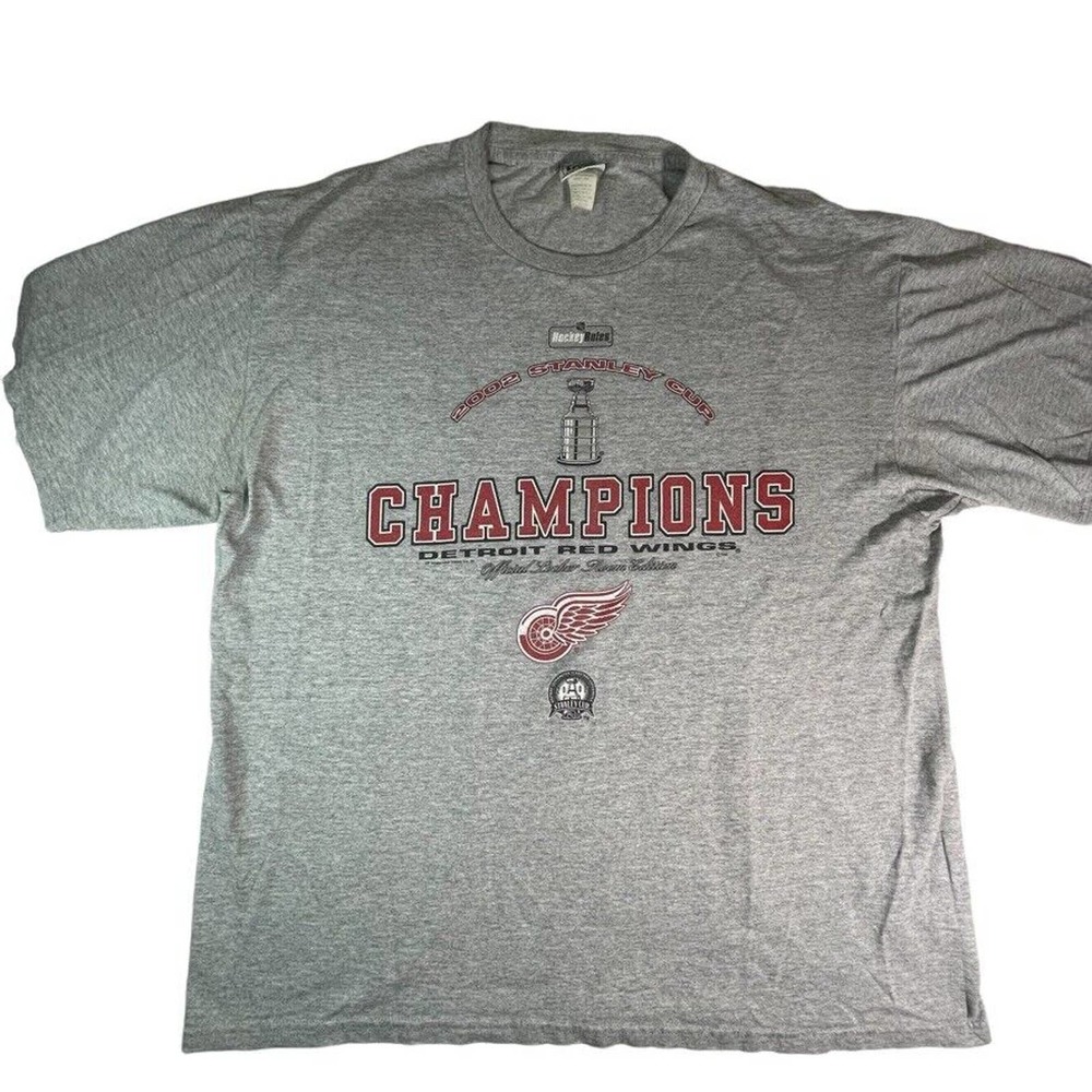 Vintage 2002 Detroit Red Wings NHL Stanley Cup Champions t-shirt men's XL shirt